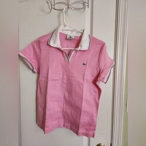Lacoste Kids Pink Polo Shirt
